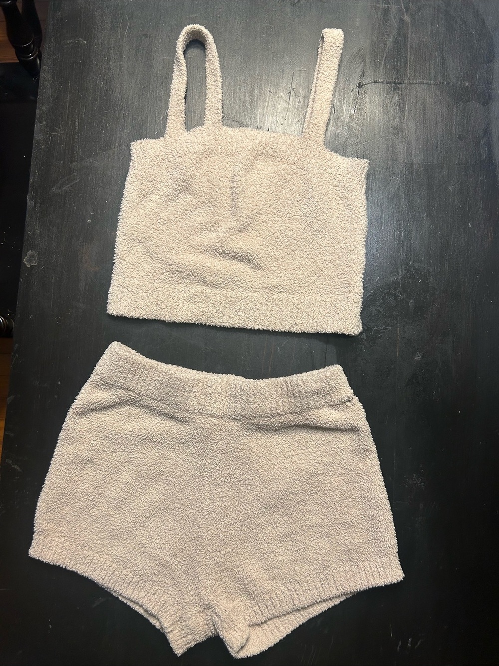 Forever 21 Beige Bouclé Two-Piece Lounge Set Size Small